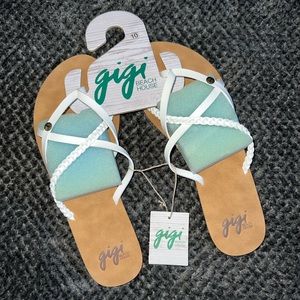 Gigi’s Beach house cross strap sandals